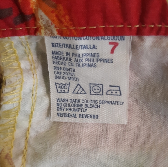Hilfiger vtg tropical cotton capri pants sz 7 *A - Picture 8 of 10
